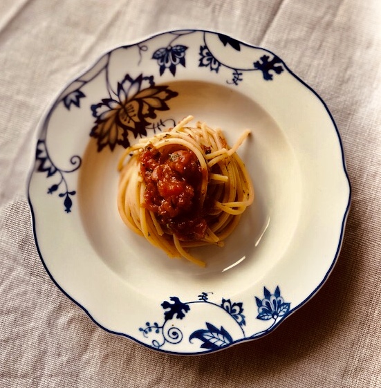 Spaghetti con pomodoro grigliato di Marco Ambrosino