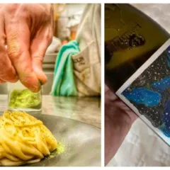 Spaghettini con acqua di limone e provolone di Peppe Guida e Mareneve di Federico Graziani