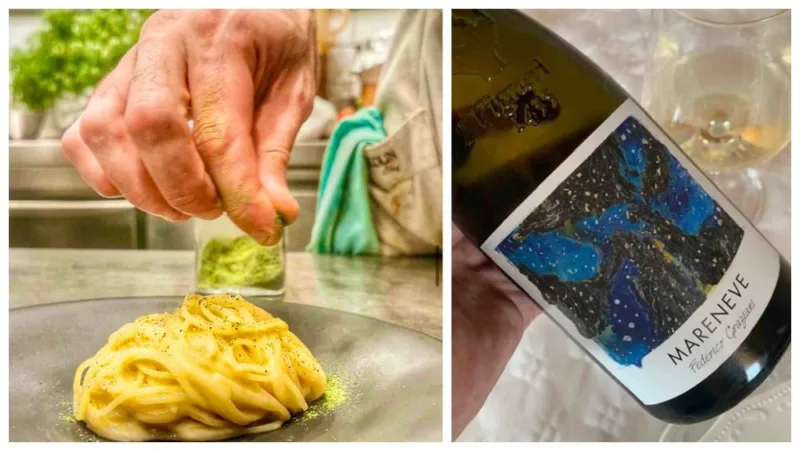 Spaghettini con acqua di limone e provolone di Peppe Guida e Mareneve di Federico Graziani