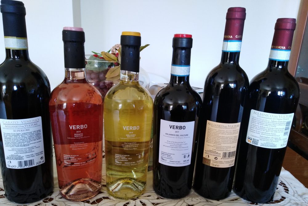 Controetichette vini Cantina di Venosa