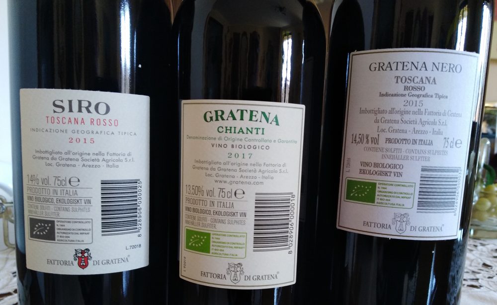 Controetichtte vini Fattoria di Gratena