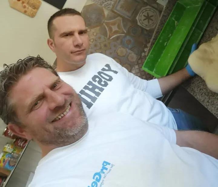 Io a sinistra e mio fratello