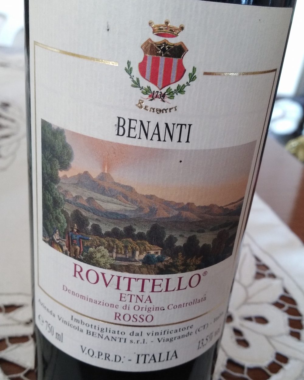 Rovittello Etna Rosso Doc 2004 Benanti