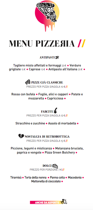 Menu'- RetroPizza