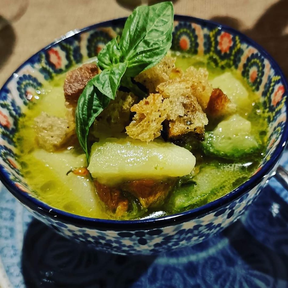 Zuppa di talli, patate e zucchine