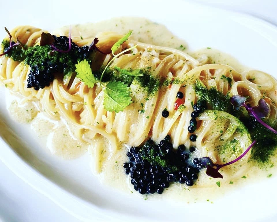 Aglio, Olio Peperoncino, Polvere d’Alga e Caviale