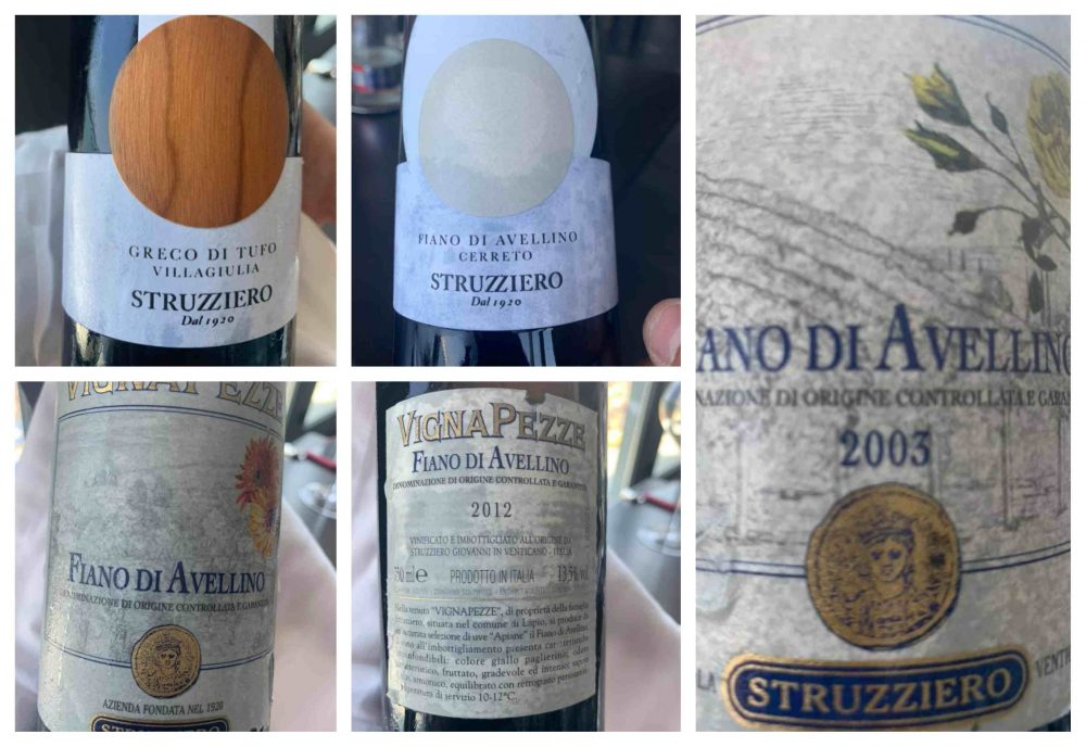 Palazzo Petrucci, vini