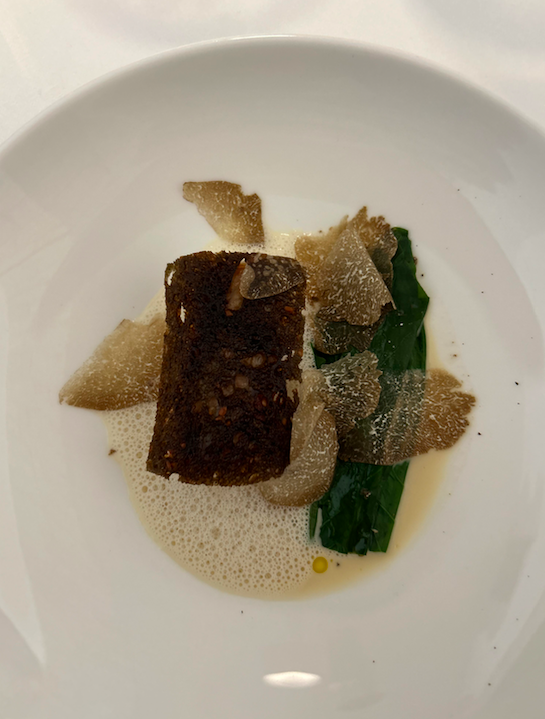 Spigola noci riduzione di Verdeca tartufo PAshà