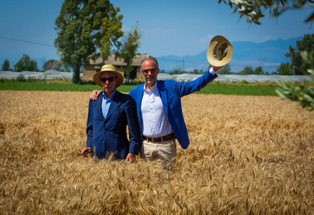 Carmine e Antimo Caputo nel campo di Frignano