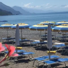 Lido Delphinus, uno scorcio della spiaggia attrezzata