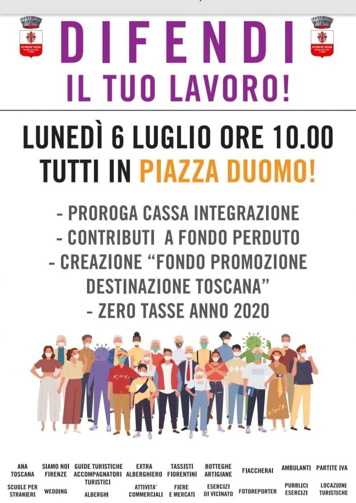 6 luglio Manifestazione delle categorie Ristratori