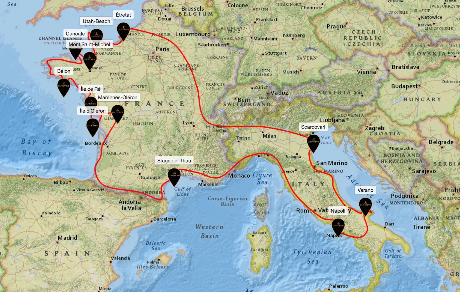 La strada europea delle ostriche