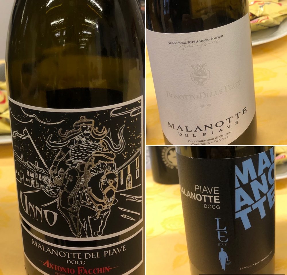 Unno 2010 Malanotte del Piave DOCG, Bonotto delle Tezze 2015 Malanotte del Piave, Le Rive 2019 Malanotte del Piave DOCG