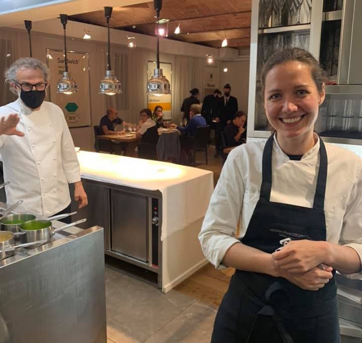 Casa Maria Luigia la chef Jessica Rosvald e Massimo Bottura