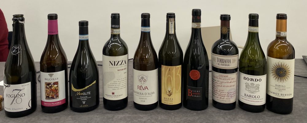 Grandi vini del Piemonte - I vini in degustazione.