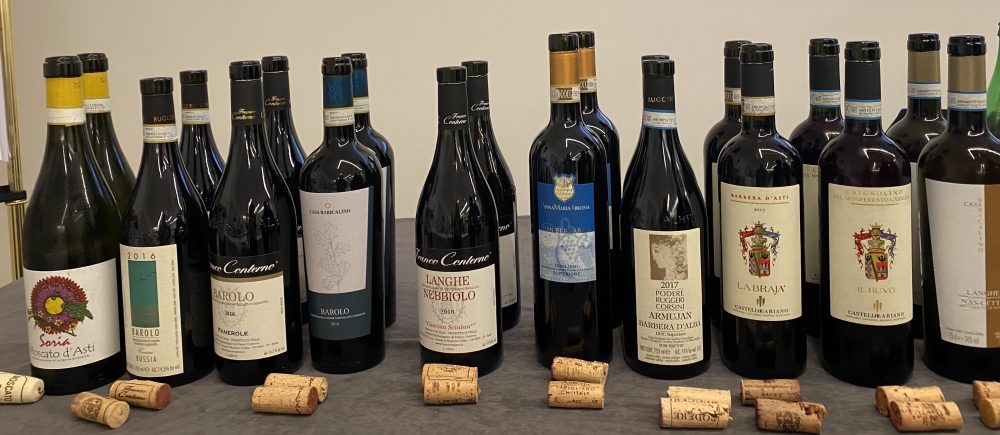 Grandi vini del Piemonte - I vini in degustazione.