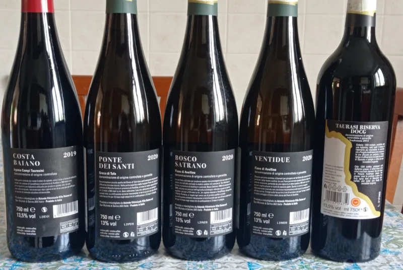Controetichette vini Villa Raiano