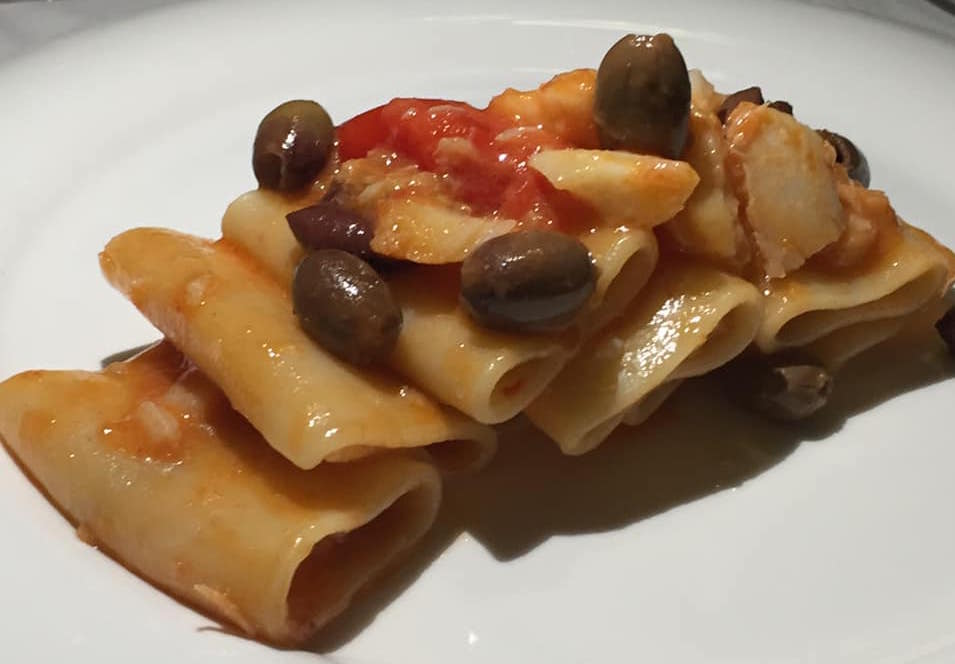 Paccheri al baccala'