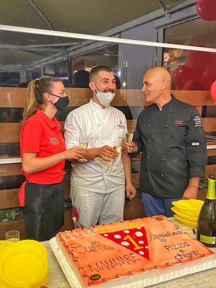 Pizzeria Mammare' - brindisi con Espedito, Chiara e Luciano