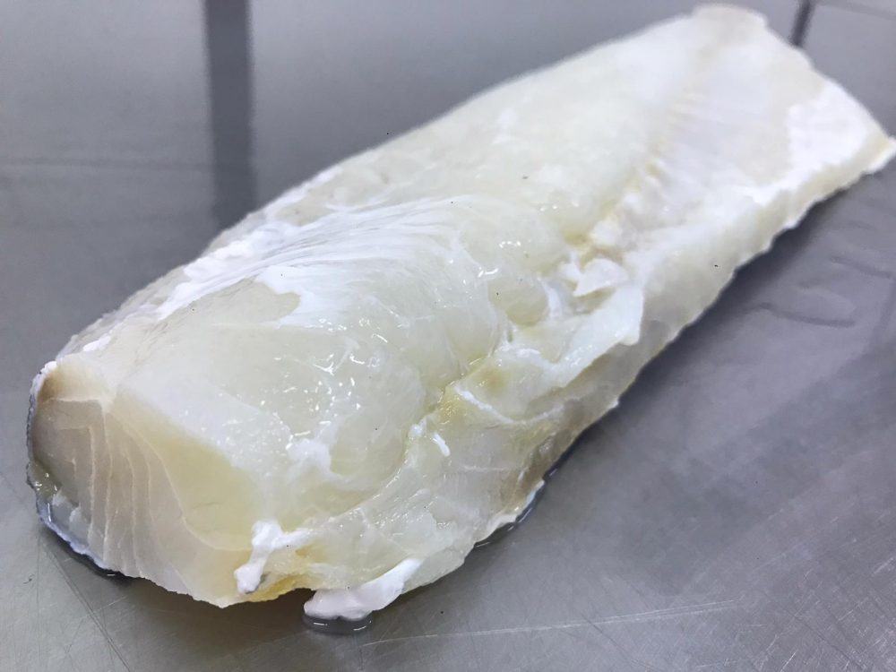 Filetto di cod Gadus Morhua salinato dal fresco biancobaccala'