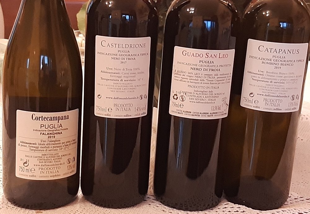 Controetichette vini D'Alfonso Del Sordo