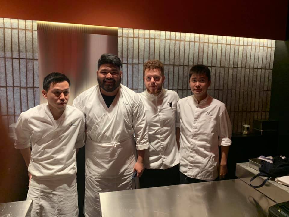 Ristorante Umi - Chef, Jun Inazawa Sushiman, Jed Riel Cidro. In cucina - Antonia Morra e Yuki ikegami