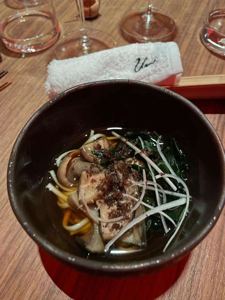 NANBAN UDON - Tagliolini giapponesi in Dashi con funghi e tartufo nero