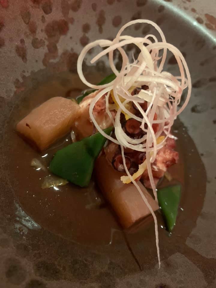 Ristorante Umi - TAKO YAWARAKANI polpo massaggiato, daikon, yuzu e soia