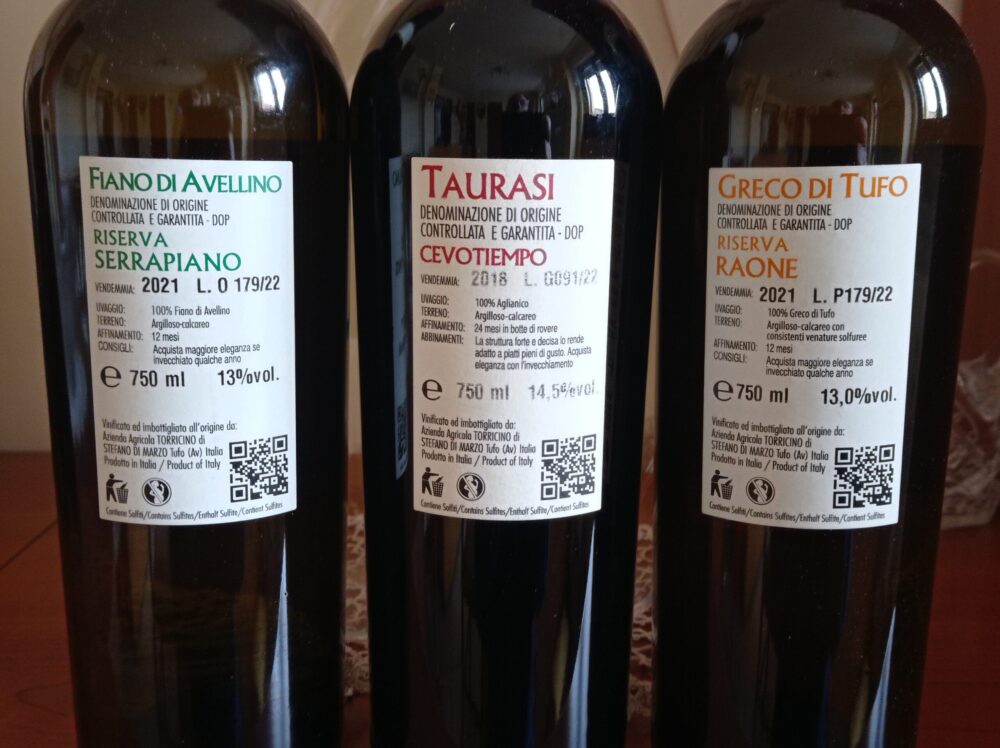 Controetichette vini Torricino