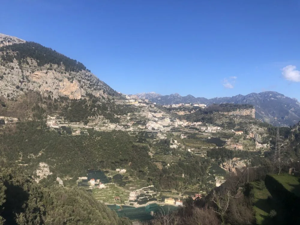 Panorama dal terrazzino della Osteria Rispoli
