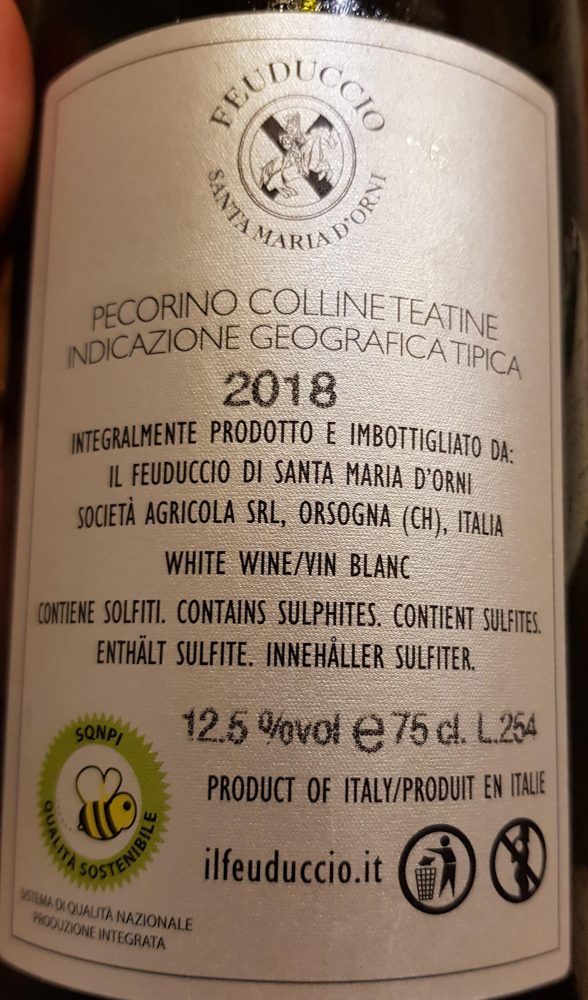 Il Feuduccio – Pecorino delle Colline Teatine IGT 2018