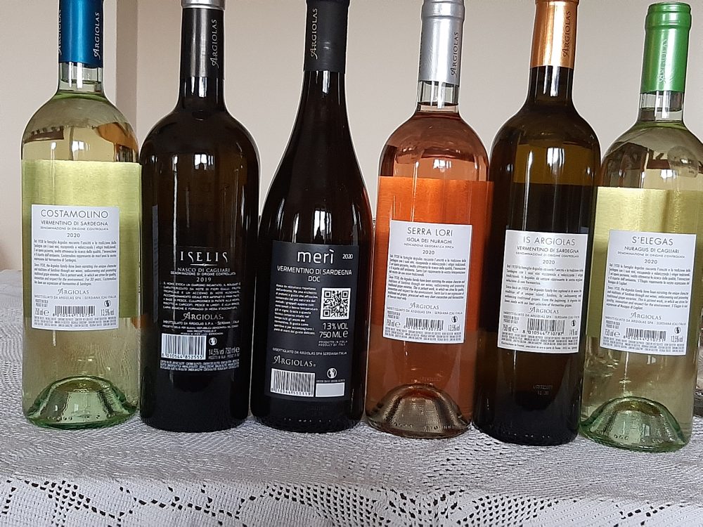 Controetichette vini Argiolas