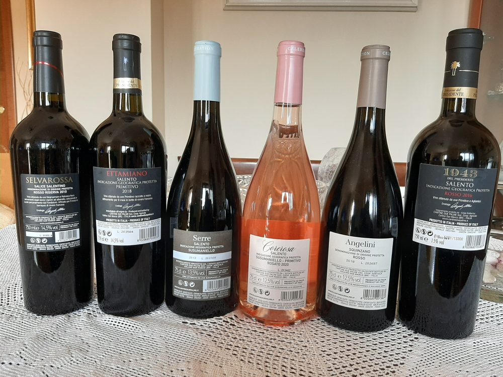 Controetichette vini Due Palme