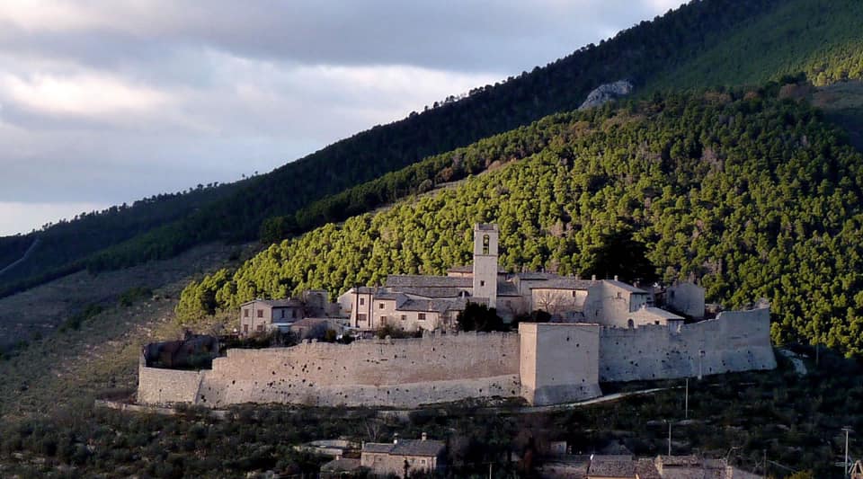 Paesaggio olivato intorno al Castello di Campello sul Clitunno - Umbria