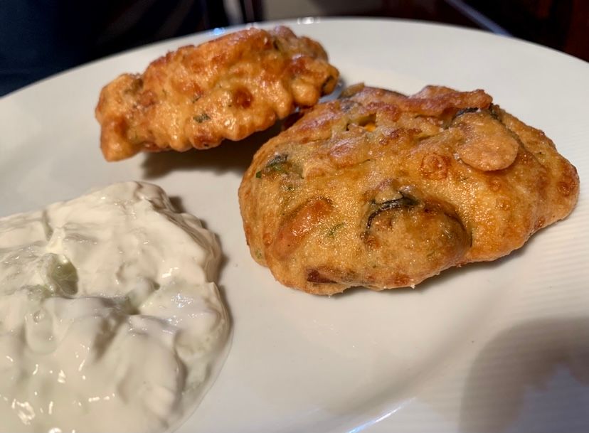 Taverna Kerkyra-Frittelle di cozze e salsa tzatziki