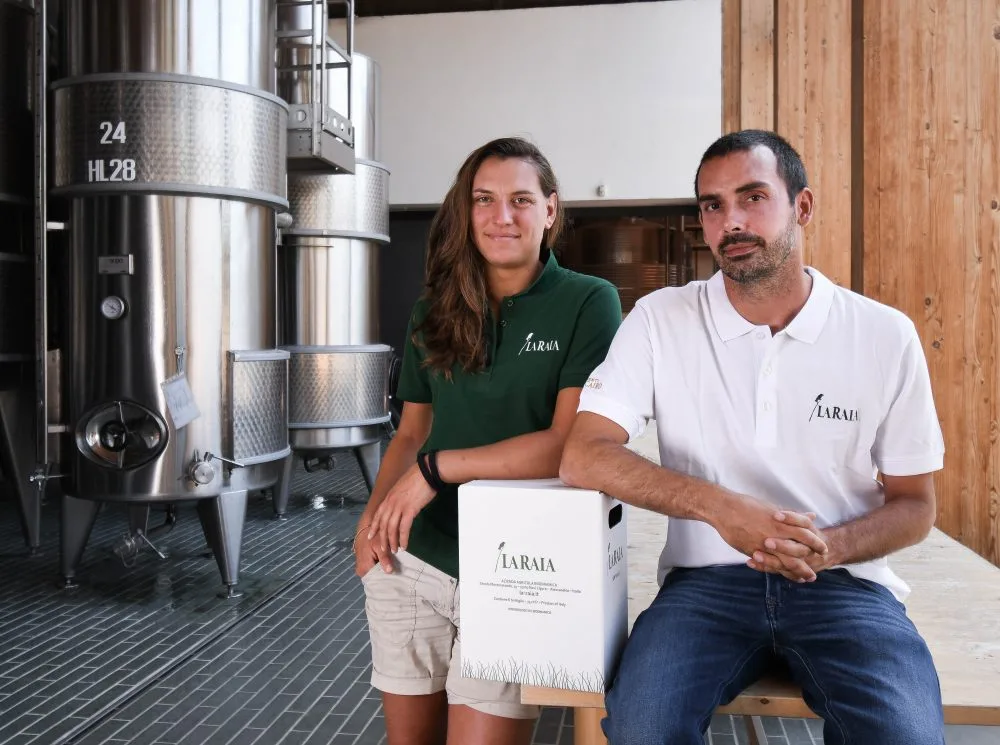 Clara Milani, enologo de La Raia, e Piero Rossi Cairo