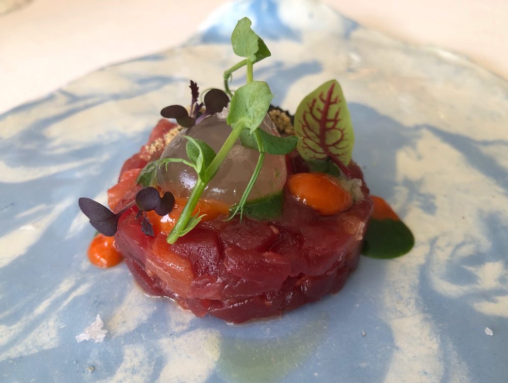 Umberto De Martino, tartare di tonno rosso alla pizzaiola