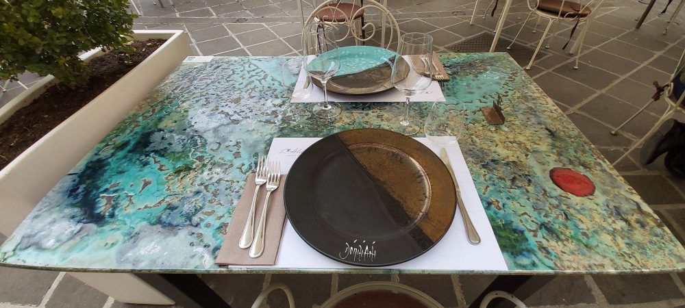 L’Alchimista – preparazione al tavolo all’esterno