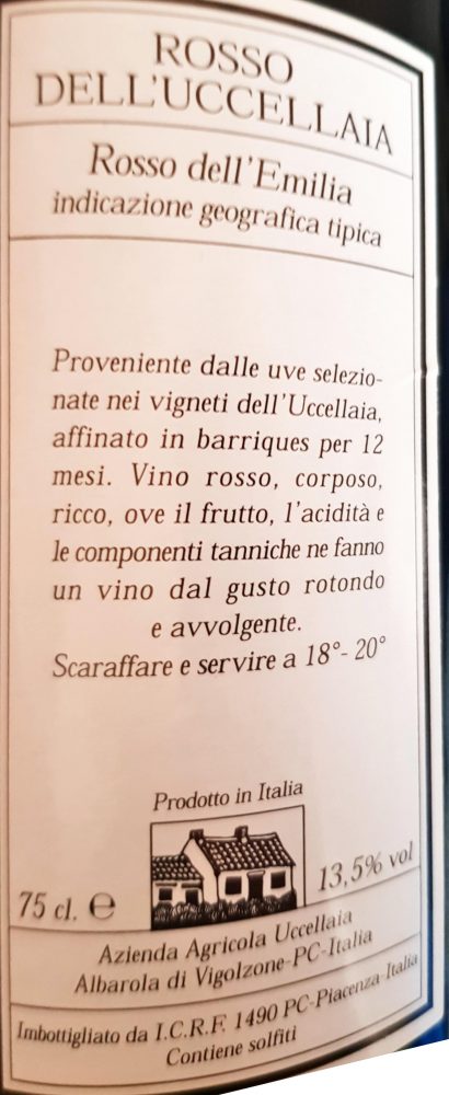 Azienda Agricola Uccellaia - Rosso dell’Uccellaia 2006 retro