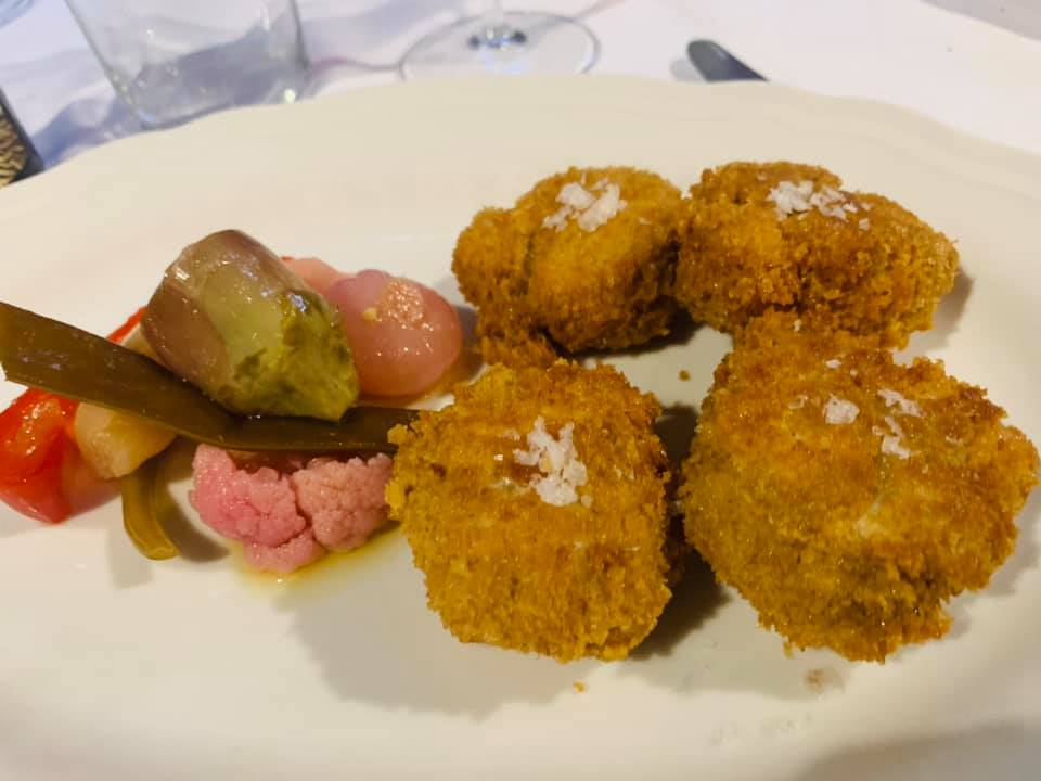 Trattoria All'Antica - Cervello fritto con giardiniera fatta in casa