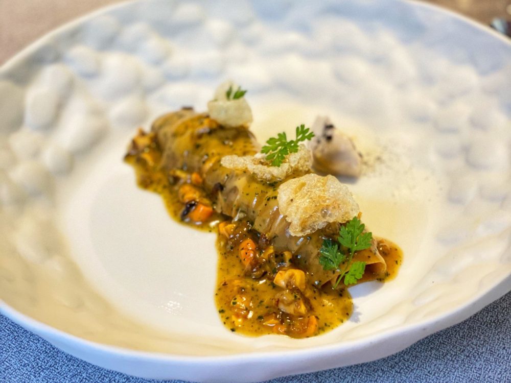 Villa Crespi - Taglietelle di fagioli, cozze e trippe di baccalà