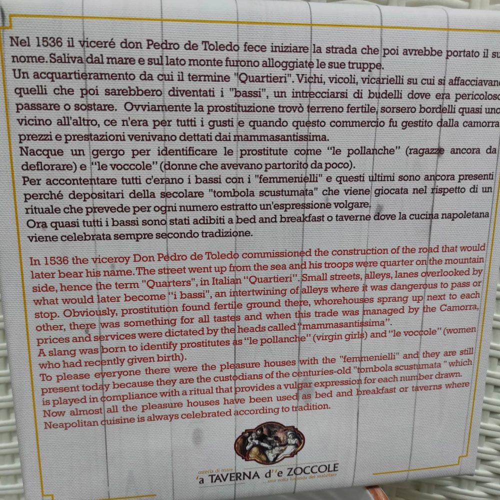 ‘A Taverna d’è Zoccole - La storia