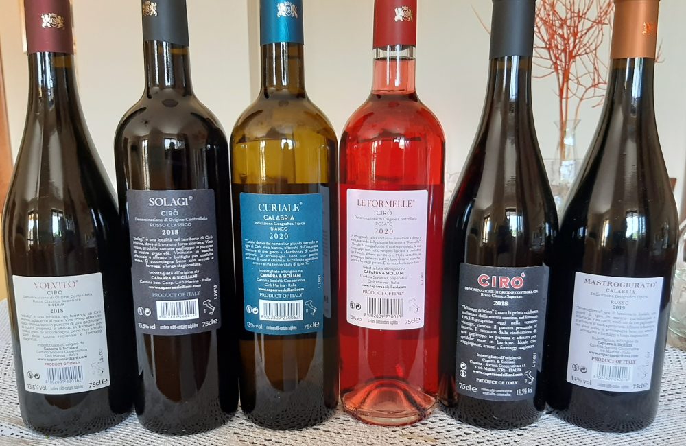 Controetichette vini Caparra & Siciliani