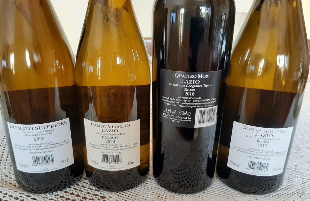 Controetichette vini Castel De Paolis