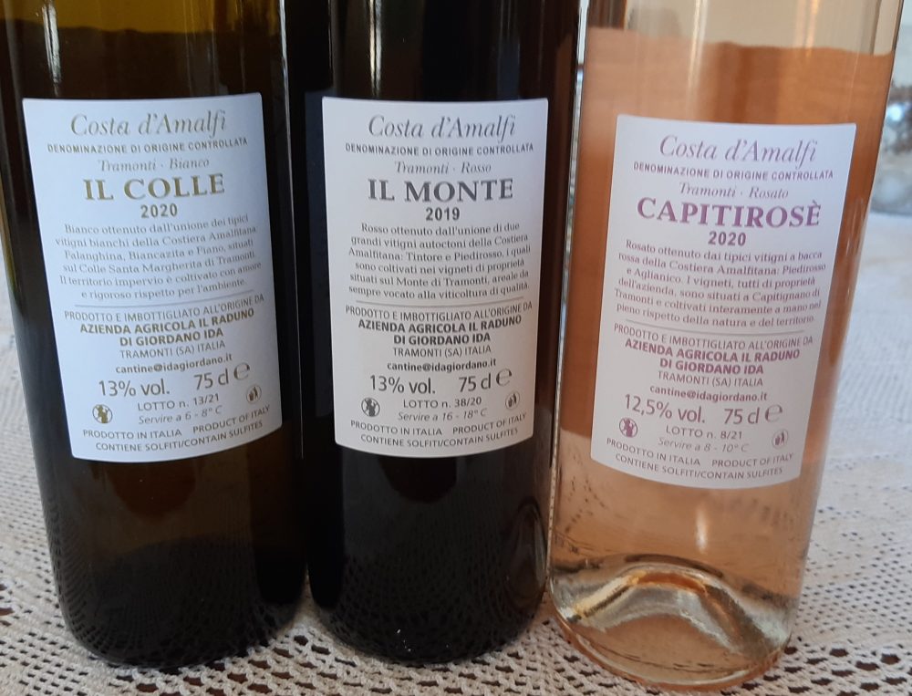 Controetichette vini Ida Giordano