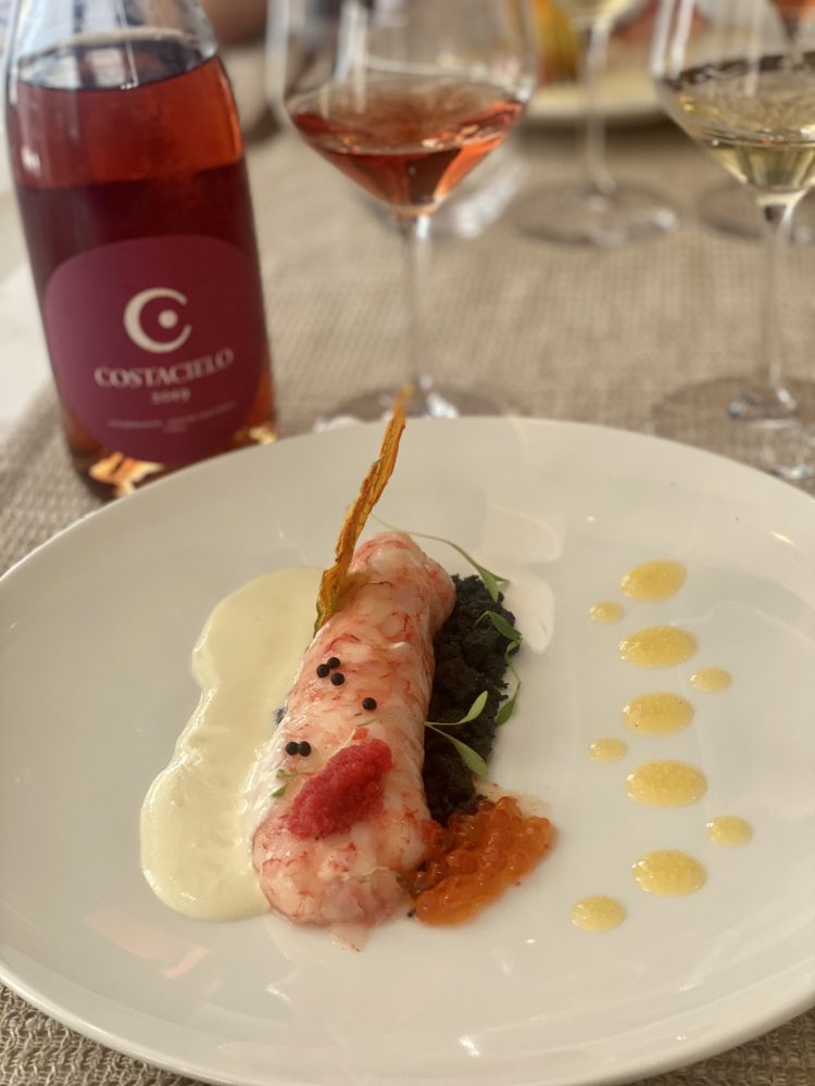 L’Amo - Cannolo di gamberi di Mazara, ricotta salata e gel di agrumi