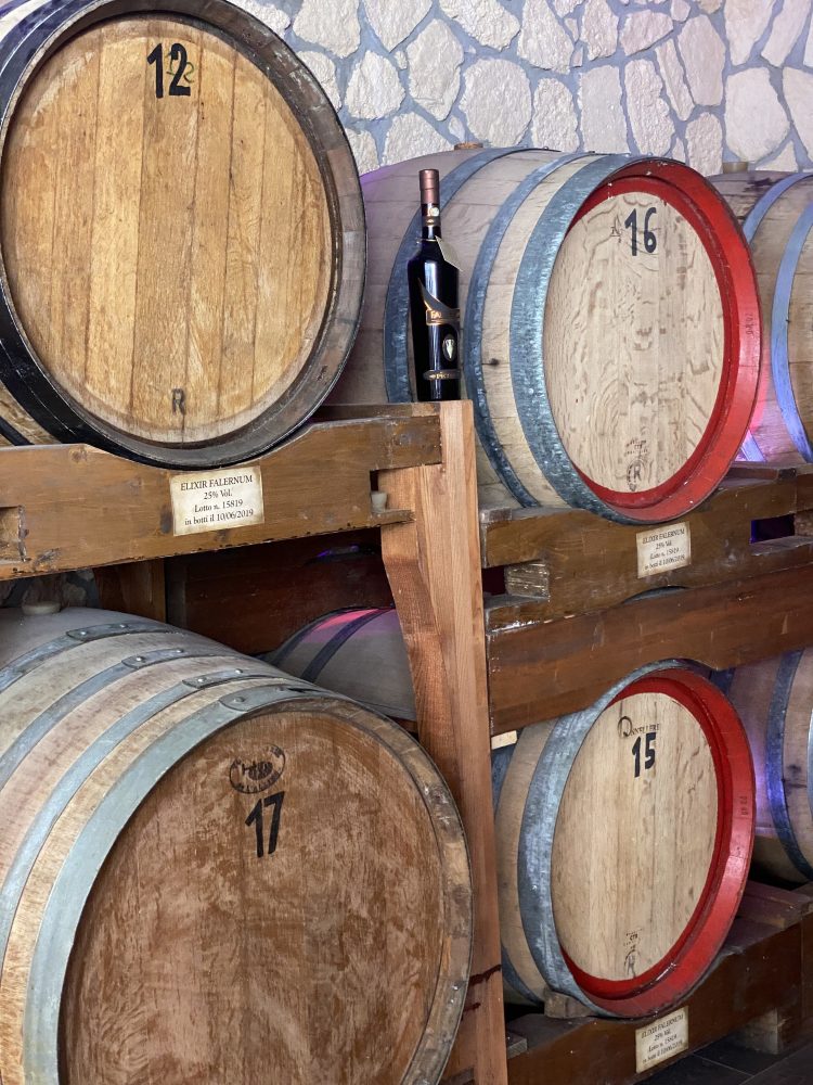 Botti per l’affinamento dell’ Elixir Falernum