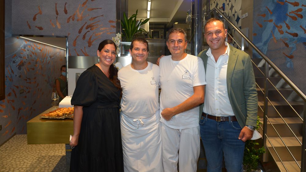 Grotta Azzurra Gourmet - Adelmo e Irma con i pasticcieri Vittorio e Salvatore