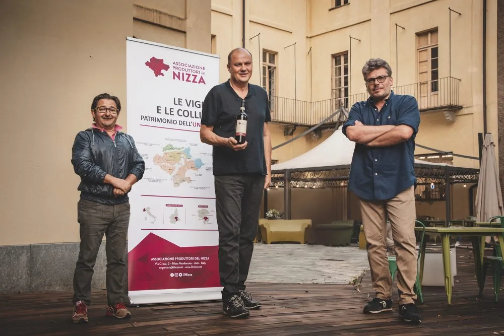 da sin. Daniele Chiappone, Stefano Chiarlo, Gianni Bertolino - Associazione Produttori del Nizza