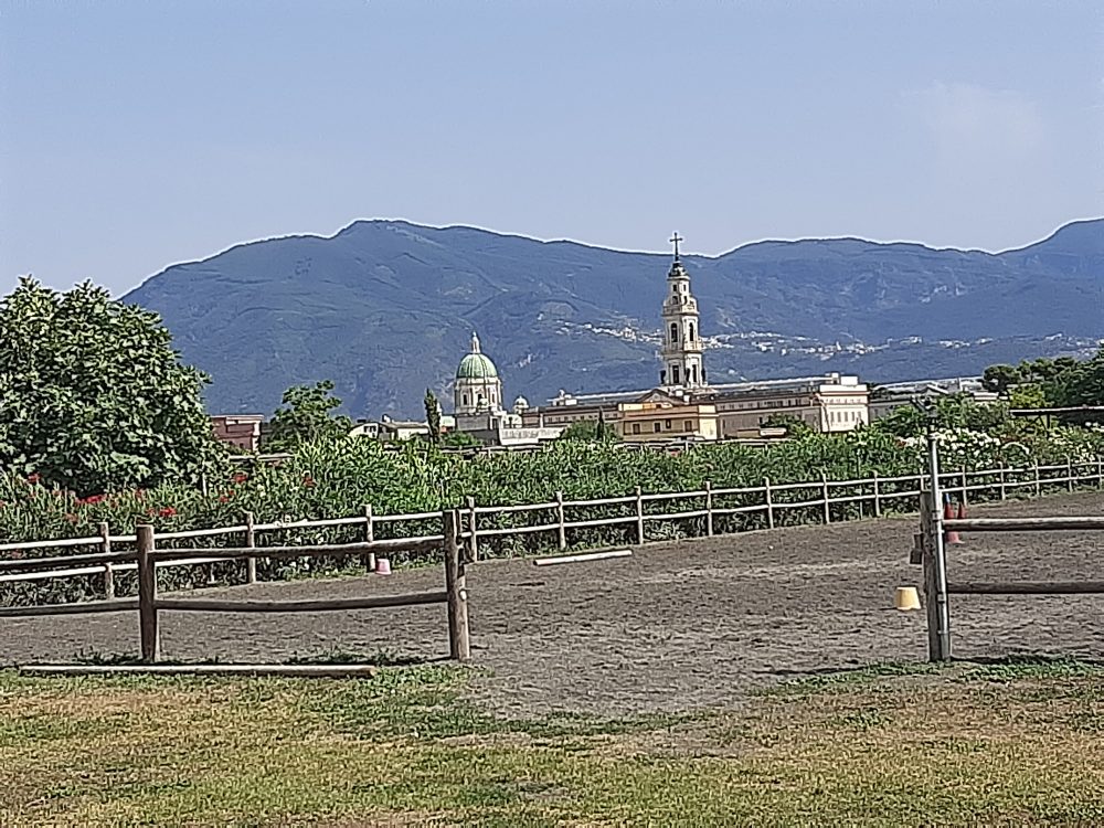 Basilica di Pompei vista dal Resort Bosco De' Medici